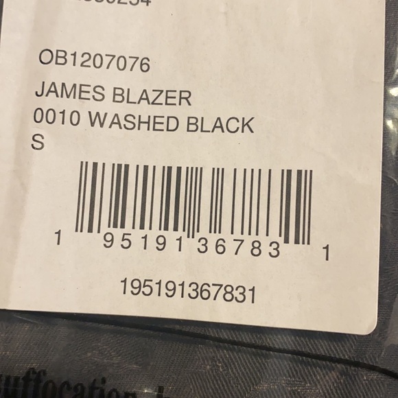 Free People | James Blazer Washed Black NEW Size S - Picture 9 of 9